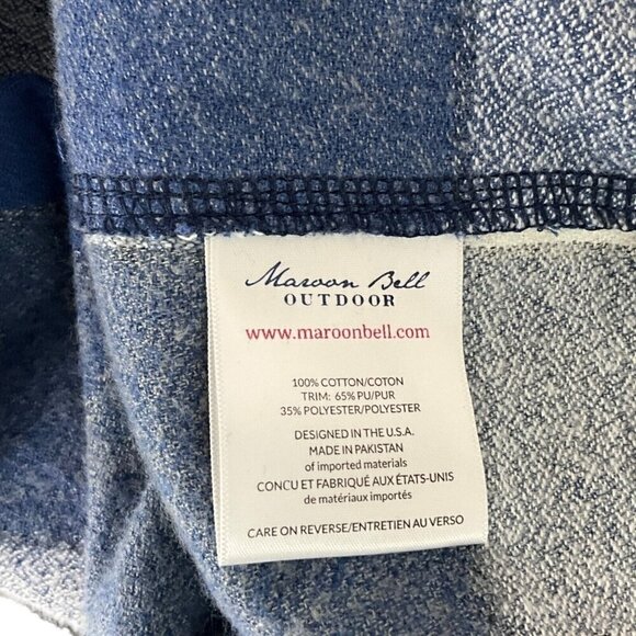 Maroon Bells Mens Campfire Shirt Size S Glacier Blue Check Long Sleeve Outdoor - Picture 12 of 12